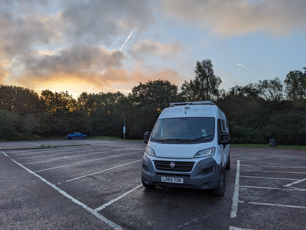 Vanlife at a HGV (truck)&nbsp;stop